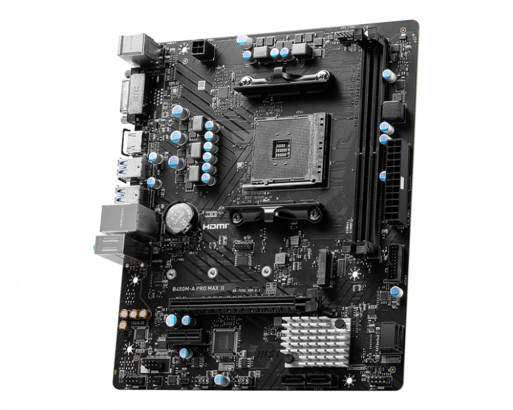 Tarjeta Madre Msi B450M-A Pro Max Ii Am4/2-64Gb-Ddr4/Hdmi-Dvi-D/Pci3