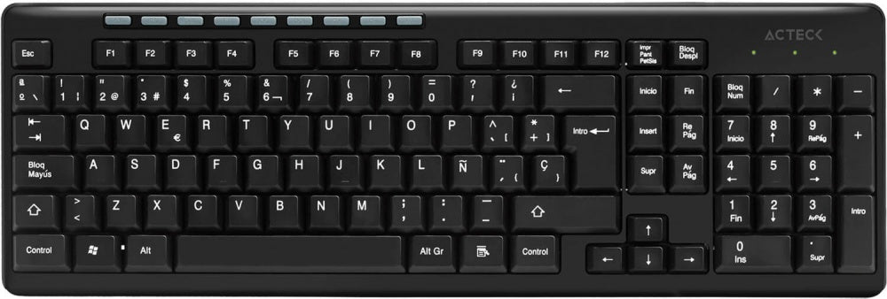 Teclado Acteck Tm100, Inalámbrico, Usb, Negro (Español)