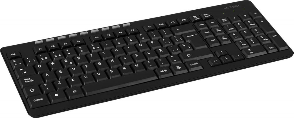 Teclado Acteck Tm100, Inalámbrico, Usb, Negro (Español)