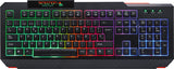 Teclado Alambrico Necnon (Nbgkmi25Rs) Gaminganti-Salpicadurausbbloq Desplluz Rgbrojo Negro