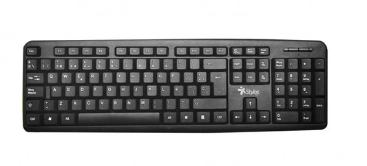 Teclado Alambrico Stylos (Stptec5B) Membrana 105Teclas Usb Negro