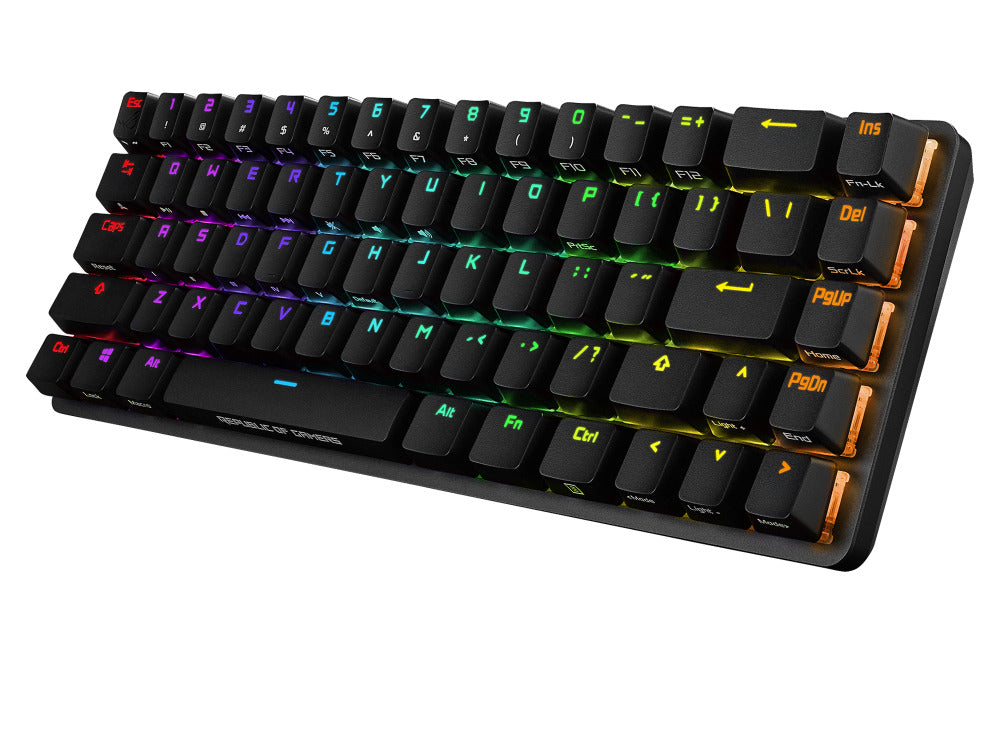 Teclado Asus (M601 Rog Falchion Nx/Nxbn/Us) Mecanico Inalambrico,Rgb,Compacto 65%