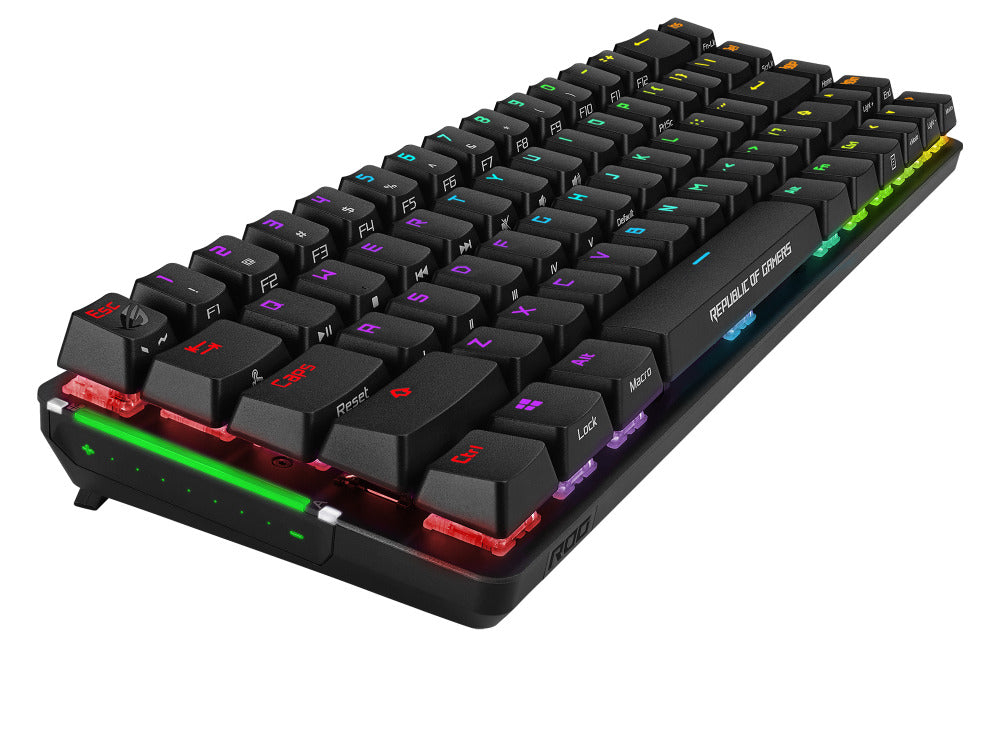 Teclado Asus (M601 Rog Falchion Nx/Nxbn/Us) Mecanico Inalambrico,Rgb,Compacto 65%