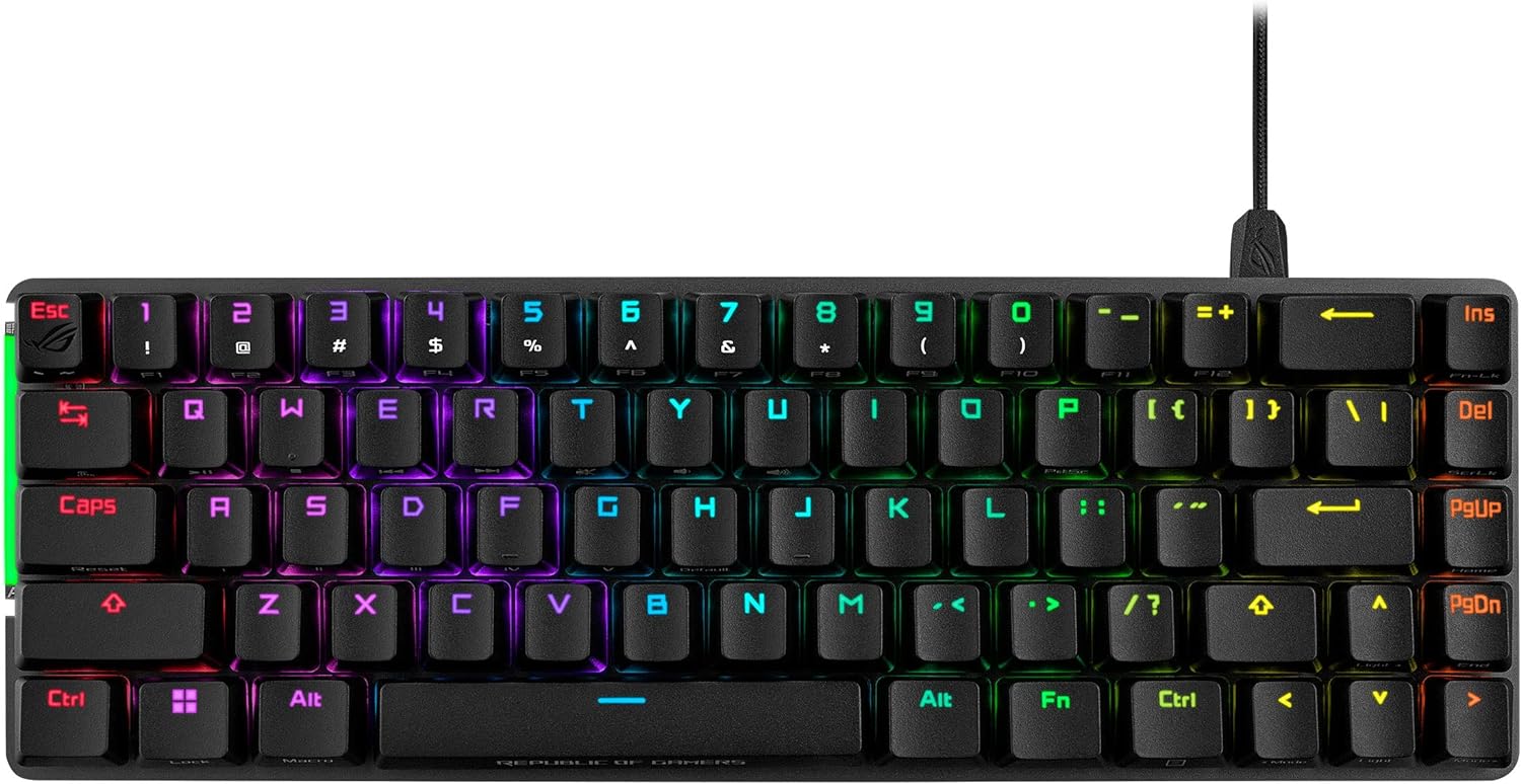 Teclado Asus (M602 Falchion Ace/Nxrd/Blk/Us/Pbt) Mecanico Alambrico,Rgb,Compacto 65%