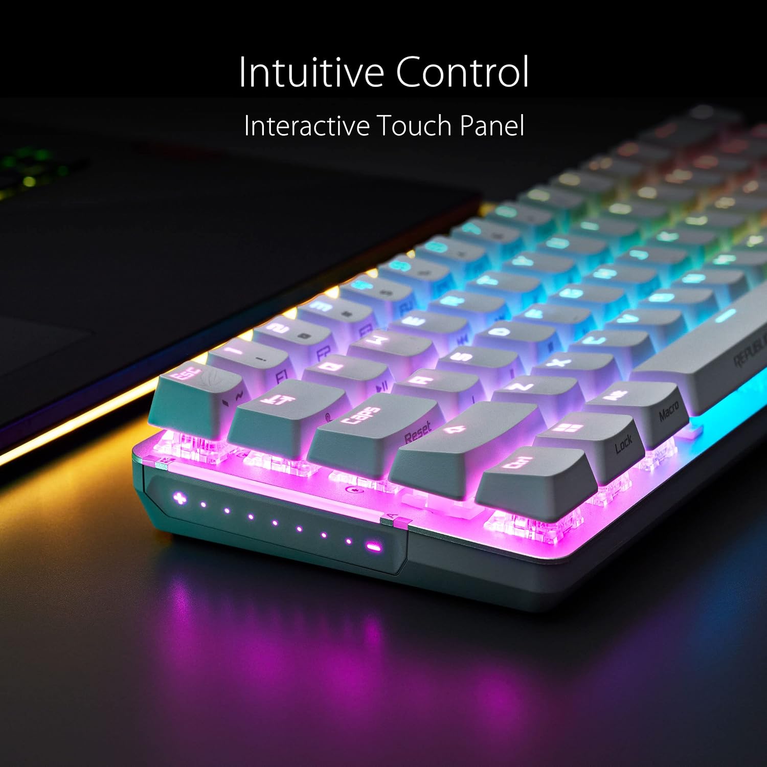 Teclado Asus (M602 Falchion Ace/Nxrd/Blk/Us/Pbt) Mecanico Alambrico,Rgb,Compacto 65%