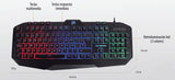 Teclado Gamer Balam Rush Gunfire Usb 3 Colores Led Negro Br-929639