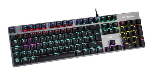 Teclado Gamer Balam Rush Br-929653 Rgb, Alámbrico, Plata/Negro (Español)