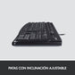 Teclado Logitech K120, Usb, Alámbrico, Negro (Español)