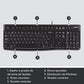 Teclado Logitech K120, Usb, Alámbrico, Negro (Español)