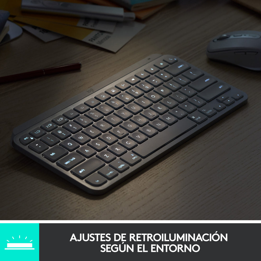 Teclado Logitech Mx Keys Mini Iluminado Bt 10Mt Graphite (920-010476)