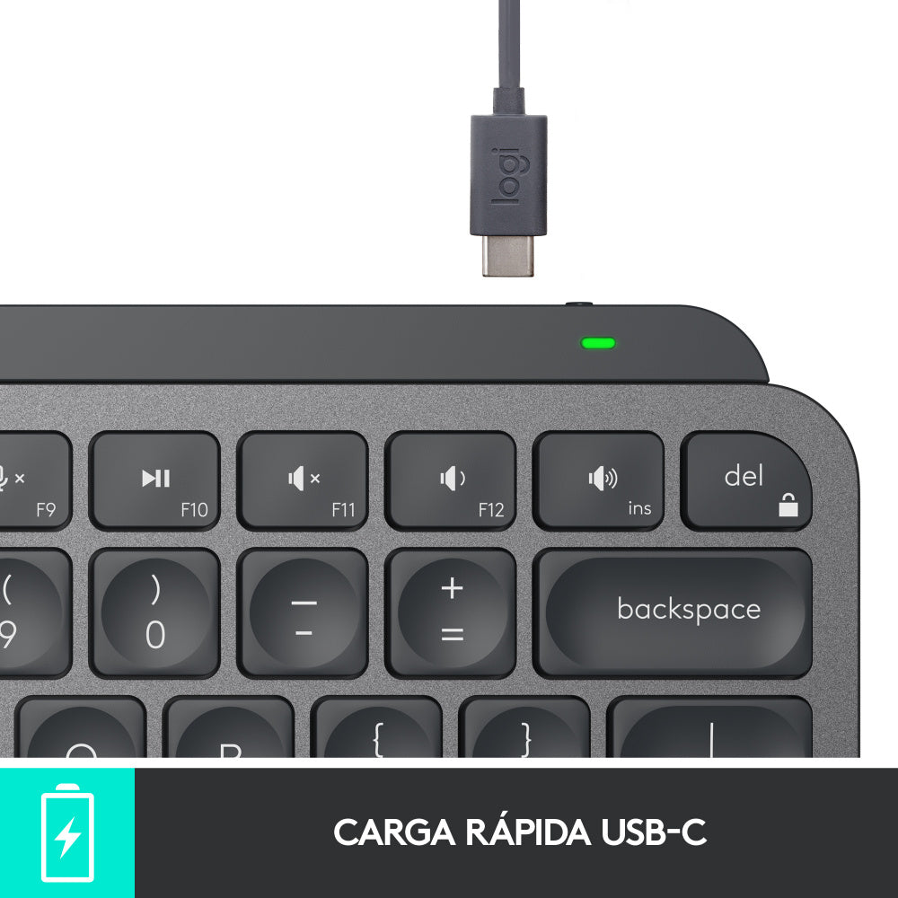 Teclado Logitech Mx Keys Mini Iluminado Bt 10Mt Graphite (920-010476)
