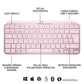 Teclado Logitech Mx Keys Mini Iluminado Bt 10Mt Rose (920-010478)