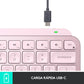 Teclado Logitech Mx Keys Mini Iluminado Bt 10Mt Rose (920-010478)