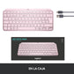 Teclado Logitech Mx Keys Mini Iluminado Bt 10Mt Rose (920-010478)