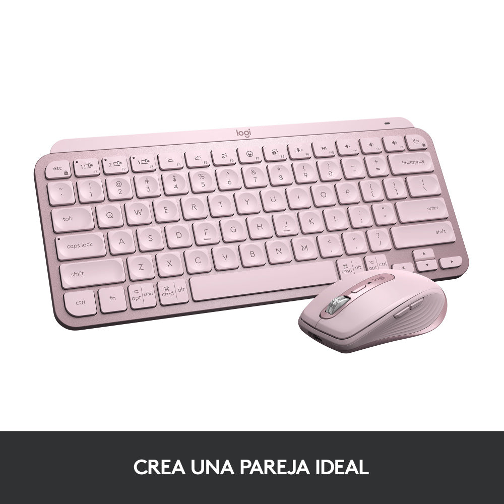 Teclado Logitech Mx Keys Mini Iluminado Bt 10Mt Rose (920-010478)