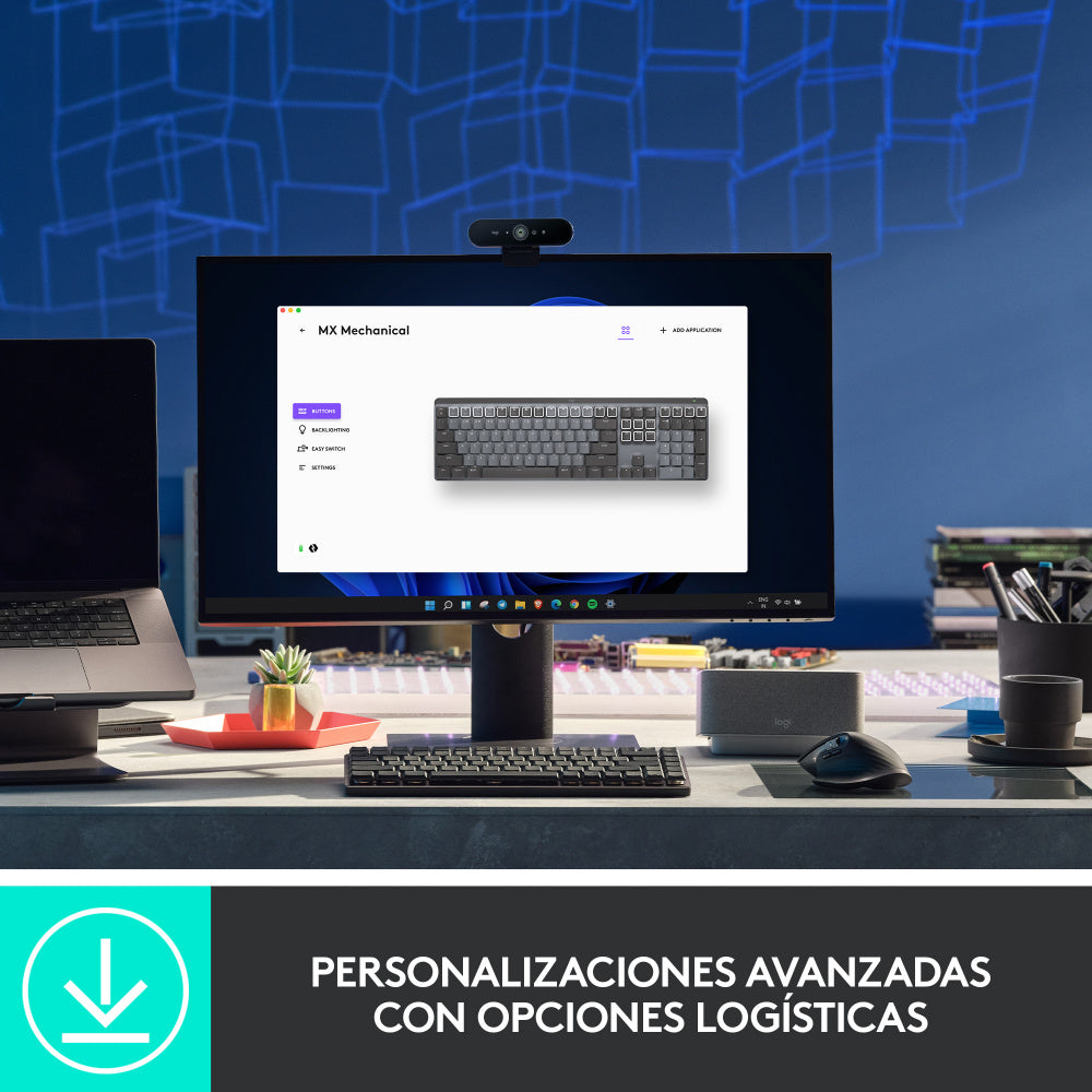 Teclado Logitech Mx Mechanical Bt Usb Bolt Graphite (920-010845)