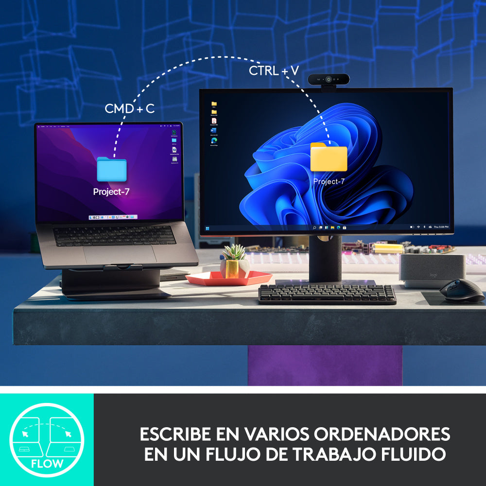 Teclado Logitech Mx Mechanical Mini Bt Usb Bolt Graphite (920-010846)