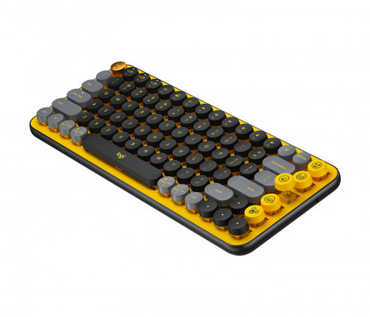 Teclado Logitech Pop Keys Mecan. Bt Usb Bolt Blast Yellow (920-010713)