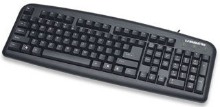 Teclado Manhattan Estandar Usb Negro Cable 1.2M 175708