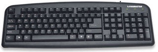 Teclado Manhattan Estandar Usb Negro Cable 1.2M 175708