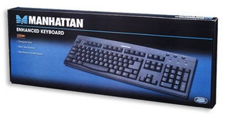Teclado Manhattan Estandar Usb Negro Cable 1.2M 175708