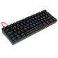 Teclado Mecanico Game Factor 60% Rgb Switch Blue Usb Tipo C Kbg560-Bl