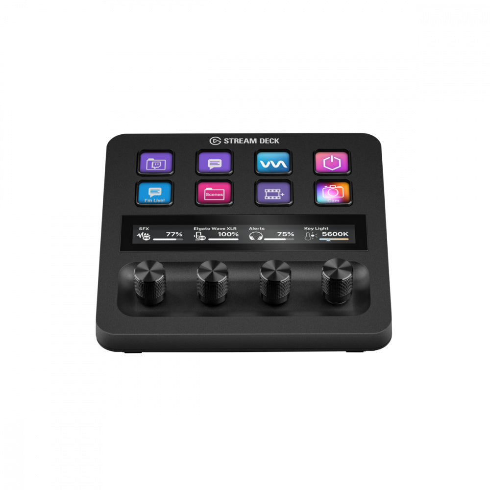 Teclado P/Streaming Elgato (10Gbd9901) Stream Deck +,8 Teclas,Ajuste De Niveles,Pantalla Tactil,Negr