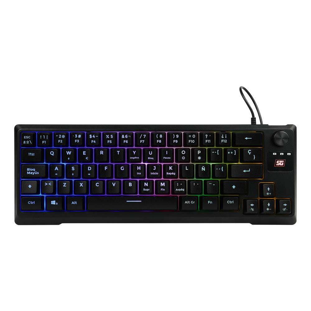 Teclado Vorago Start The Game Tkl Factor 65% Rgb Antighosting Kb-506