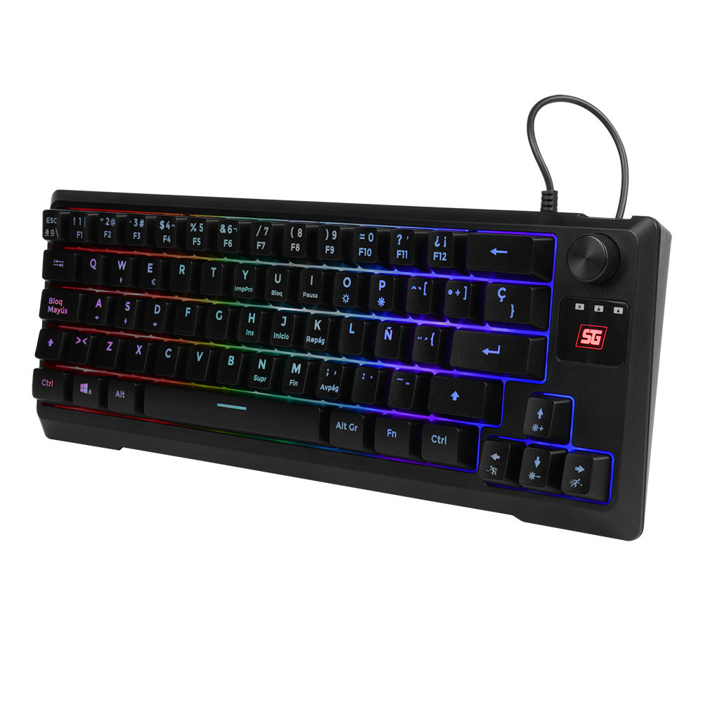 Teclado Vorago Start The Game Tkl Factor 65% Rgb Antighosting Kb-506