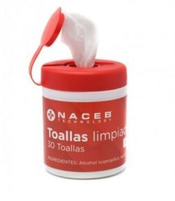 Toallas Limpiadoras Naceb (Na-0801) Desinfectantes70% Alcohol30 Piezas