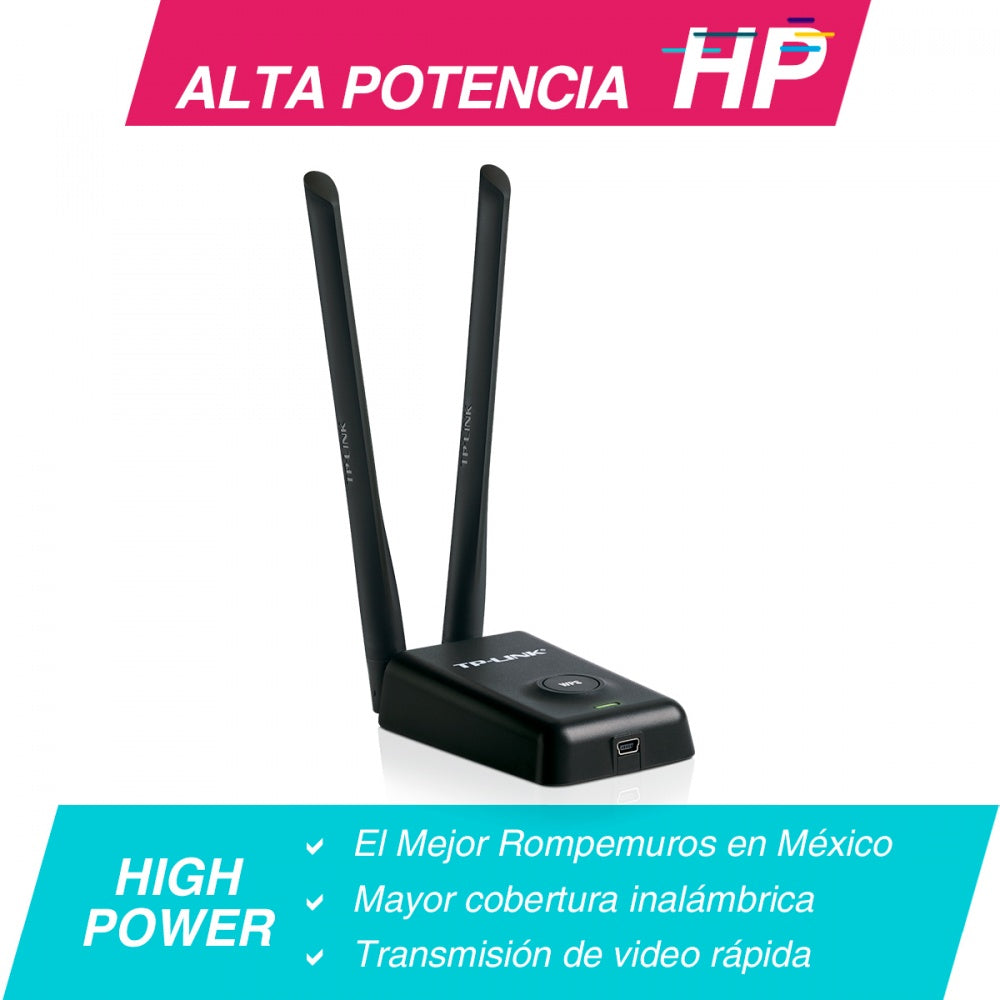 Tp-Link Adaptador De Red Usb Tl-Wn8200Nd, Inalámbrico, 2.4Ghz, Con 2 Antenas De 5Dbi