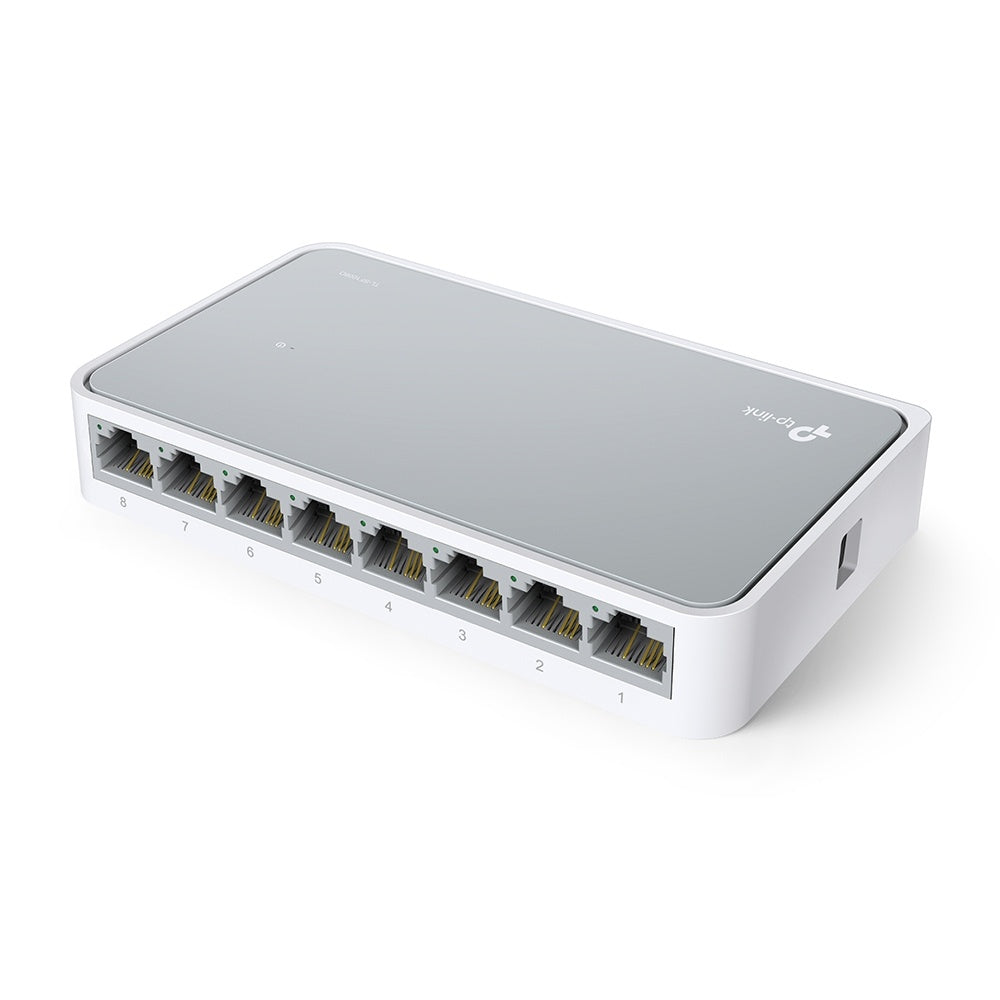 Switch Tp-Link Fast Ethernet Tl-Sf1008D, 8 Puertos 10/100Mbps, 1.6Gbit/S, 1000 Entradas – No Administrable