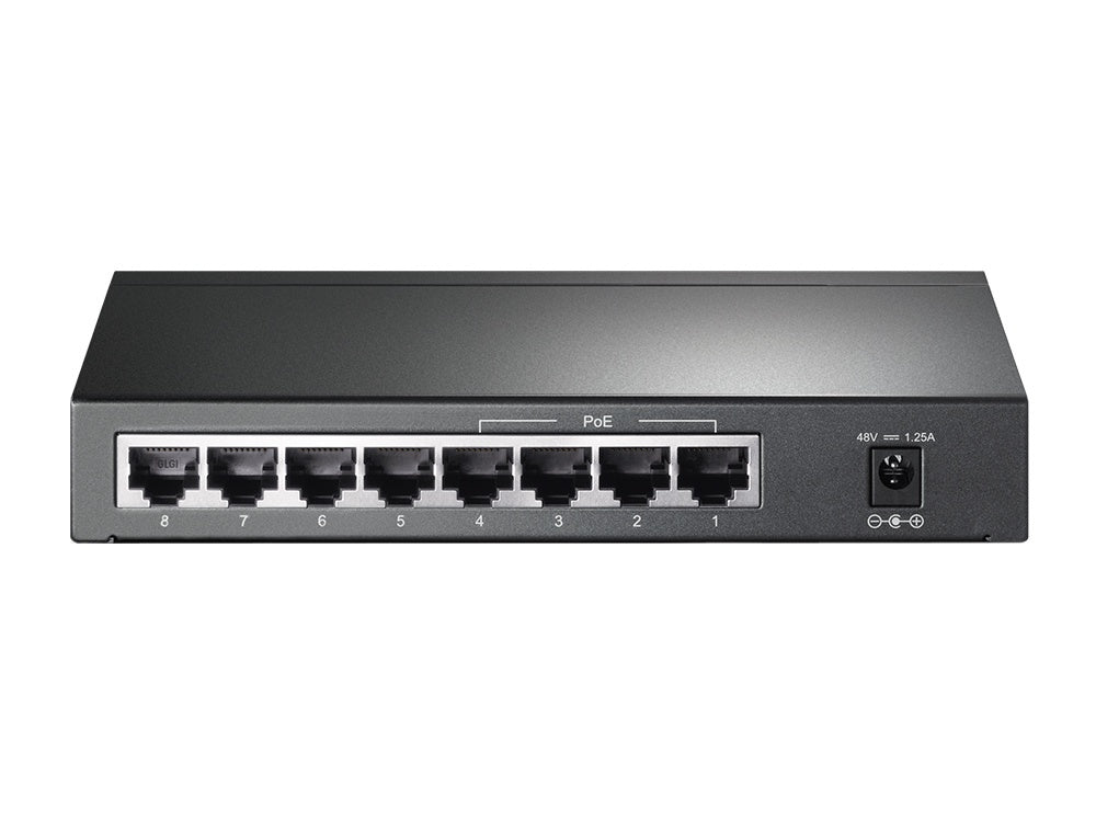 Switch Tp-Link Gigabit Ethernet Tl-Sg1008P, 8 Puertos10/100/1000Mbps (4X Poe+), 16Gbit/S, 4.000 Entradas - No Administrable