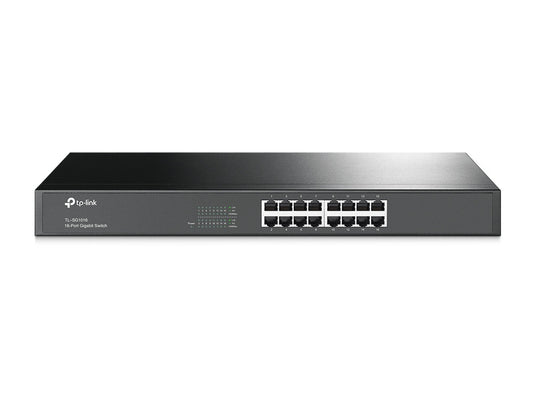 Switch Tp-Link Gigabit Ethernet Tl-Sg1016, 16 Puertos 10/100/1000Mbps, 32 Gbit/S, 8000 Entradas – No Administrable
