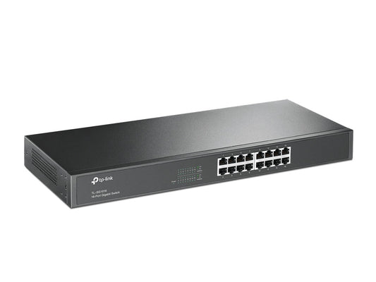 Switch Tp-Link Gigabit Ethernet Tl-Sg1016, 16 Puertos 10/100/1000Mbps, 32 Gbit/S, 8000 Entradas – No Administrable