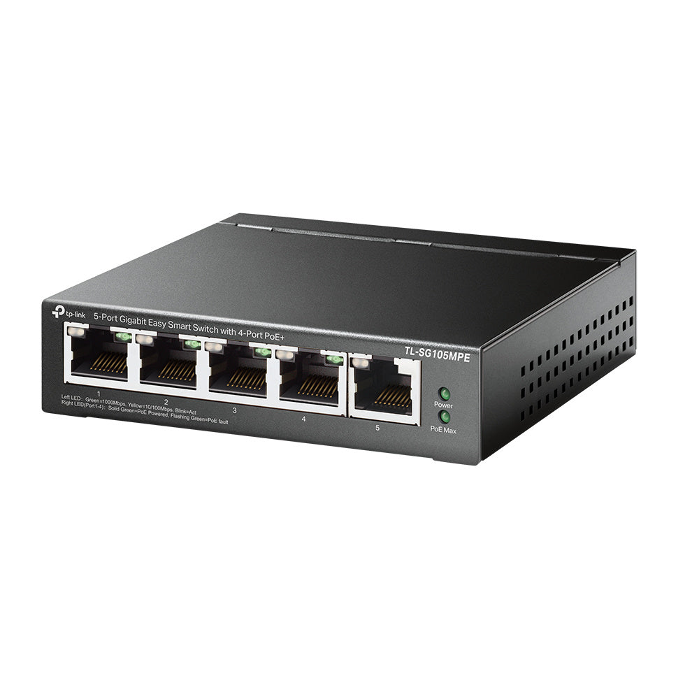 Tp-Link Switch Smart Gb 5 Ptos Con Poe+De 4 Ptos/Tl-Sg105Mpe