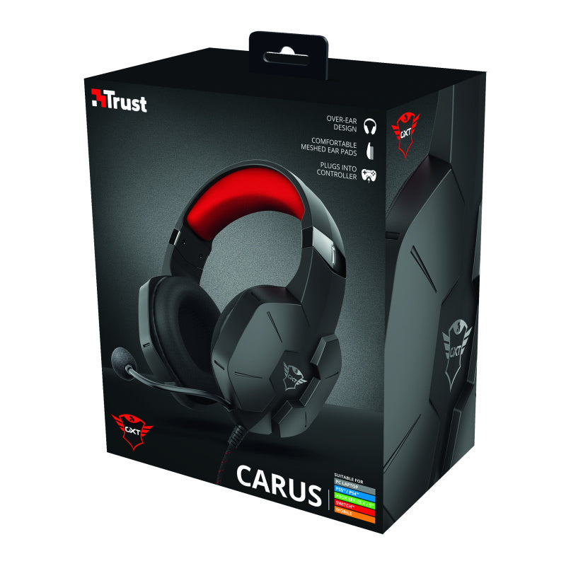 Audifonos Trust Gxt (23652) 323 Carus Gaming Headset Black, 3.5Mm*2