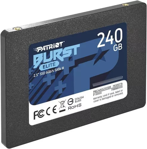 Unidad Ssd 2.5" Patriot 240Gb (Pbe240Gs25Ssdr) Burt Elite, Sata3, 7Mm, 3D Nand