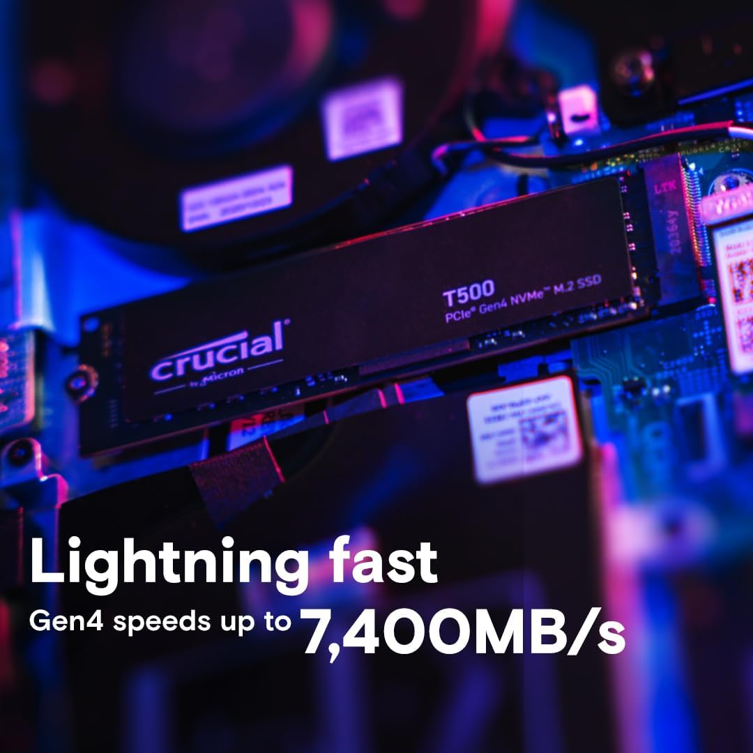 Unidad Ssd M.2 Crucial 1Tb T500 (Ct1000T500Ssd8) T500 Pcie 4.0 Nvme 2280