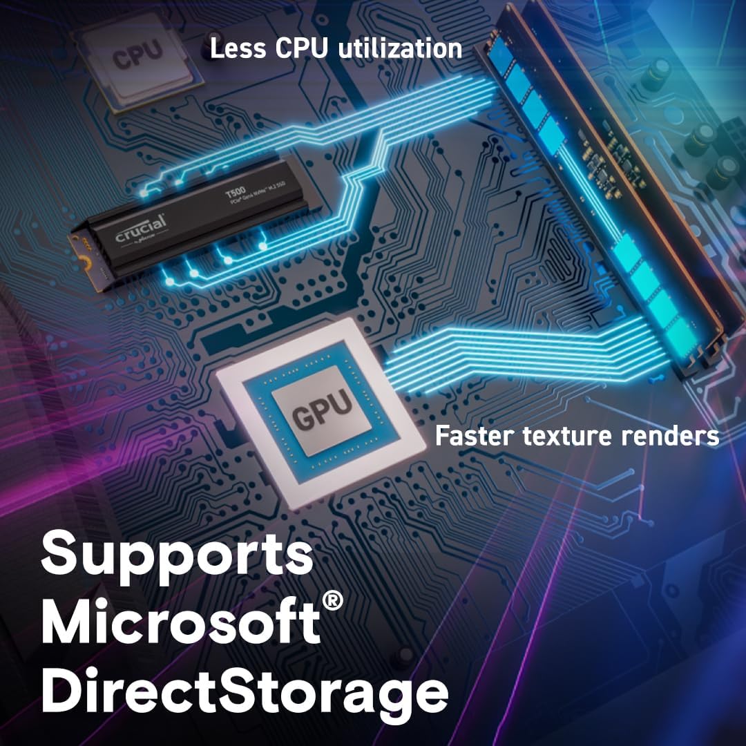 Unidad Ssd M.2 Crucial 1Tb T500 (Ct1000T500Ssd8) T500 Pcie 4.0 Nvme 2280