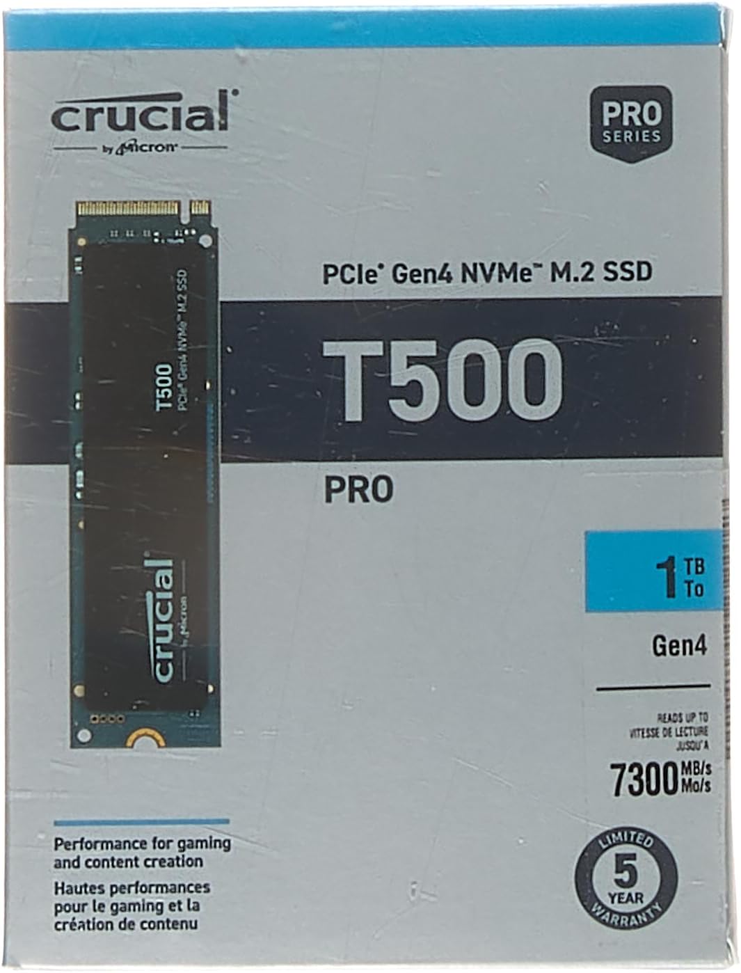 Unidad Ssd M.2 Crucial 1Tb T500 (Ct1000T500Ssd8) T500 Pcie 4.0 Nvme 2280