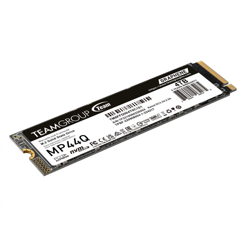 Unidad Ssd M.2 Teamgroup 4Tb Tm8Ffd004T0C101) Team Mp44Q Pci Gen3X4 2280 7.400 Mb/S6200Mb/S