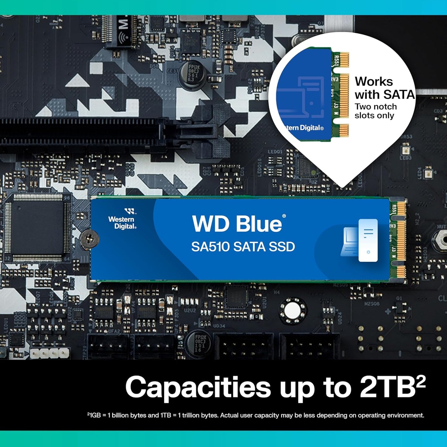 Unidad Ssd M.2 Wd 250Gb (Wds250G3B0B) Blue Sa510Sata3 3D Nand