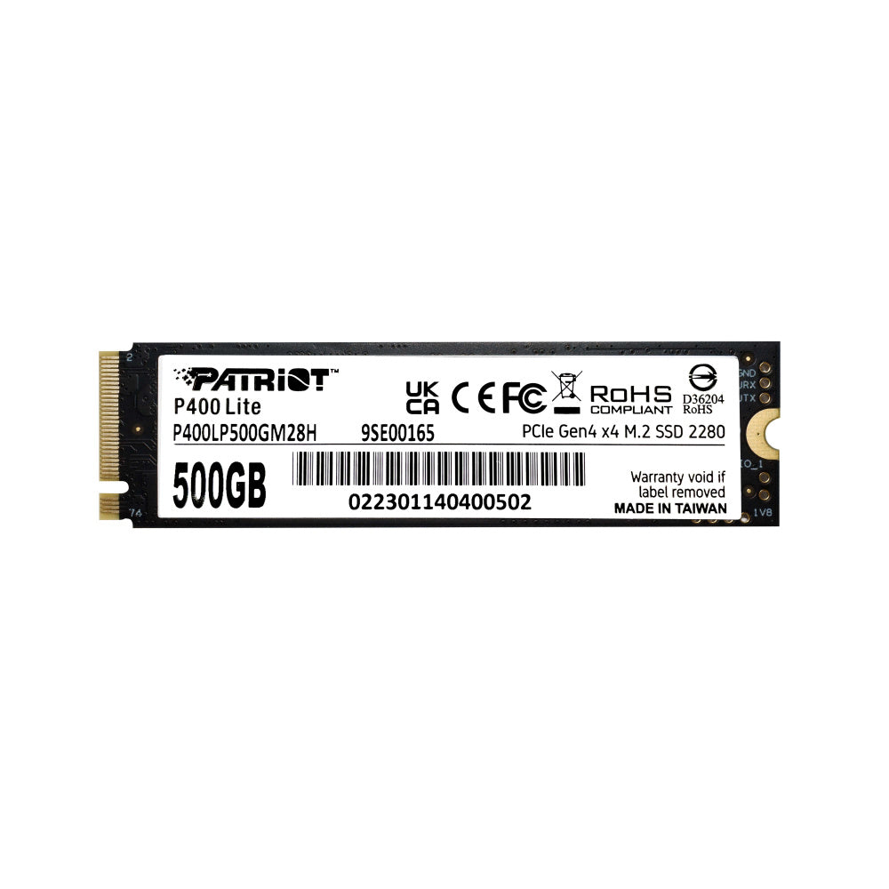 Unidad Ssd M.2 Patriot 500Gb (P400Lp500Gm28H) P400 Lite Pcie 4, Nvme, 2280