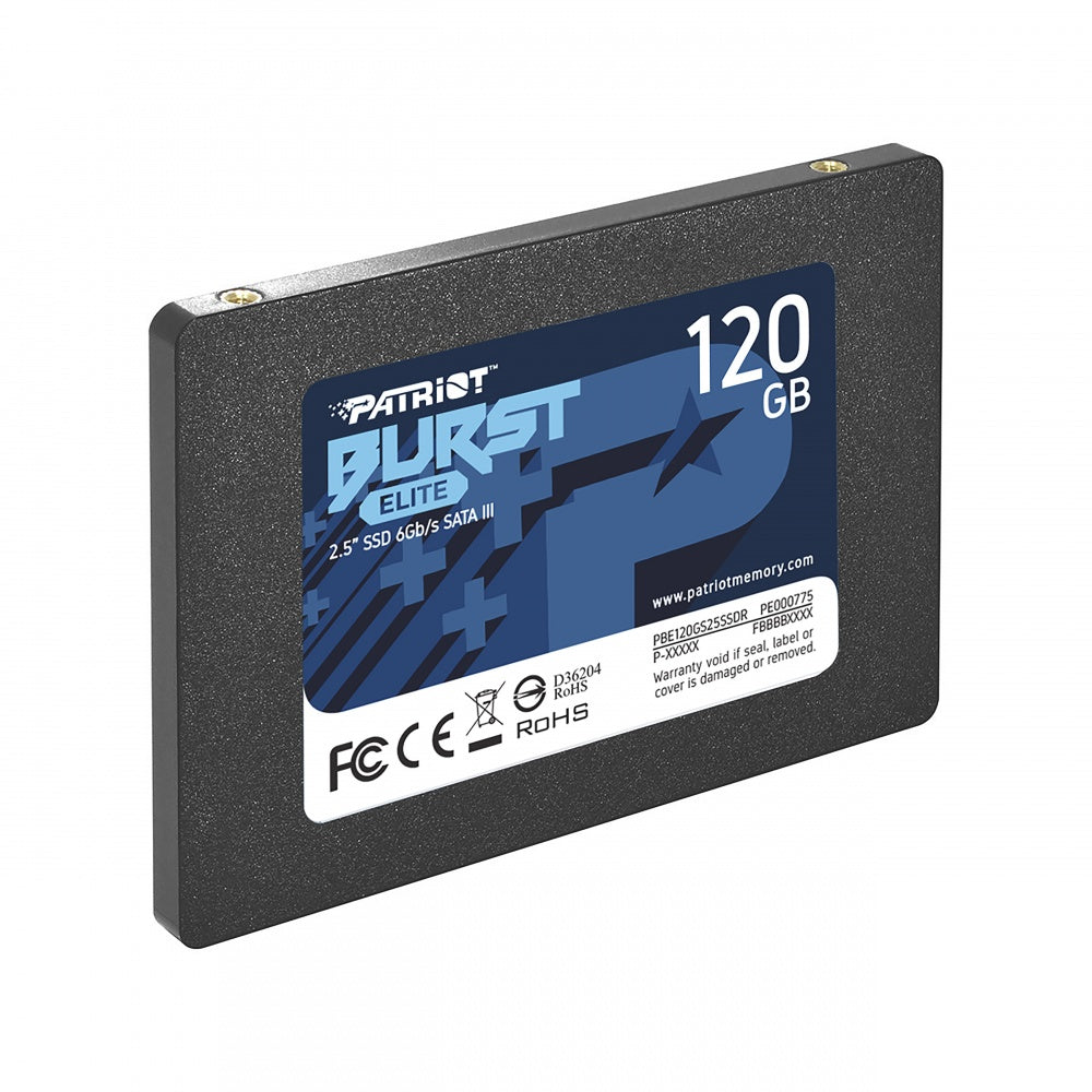 Unidad Ssd Patriot 120Gb (Pbe120Gs25Ssdr) Burst Elite 2.5", Sata3, 7Mm, 3D Nand