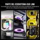 Ventilador Gabinete Corsair (Co-9051006-Ww) Icue Link Qx120 Rgb,3 Fan,120Mm,Domo Magnetico,Blanco