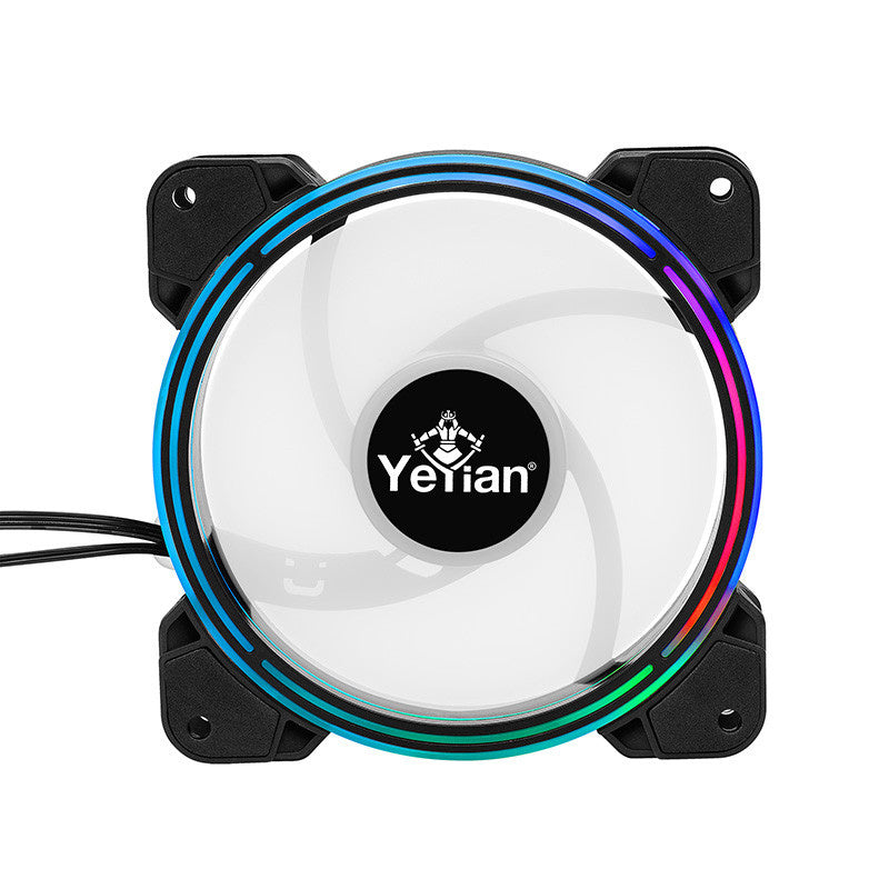 Ventilador Gabinete Yeyian (Ycf-3Kfs-01) Kit De 3 Vent.,Rgb,120Mm,Hidraulicos,6 Pin P/Hub,Ctrl Rem.