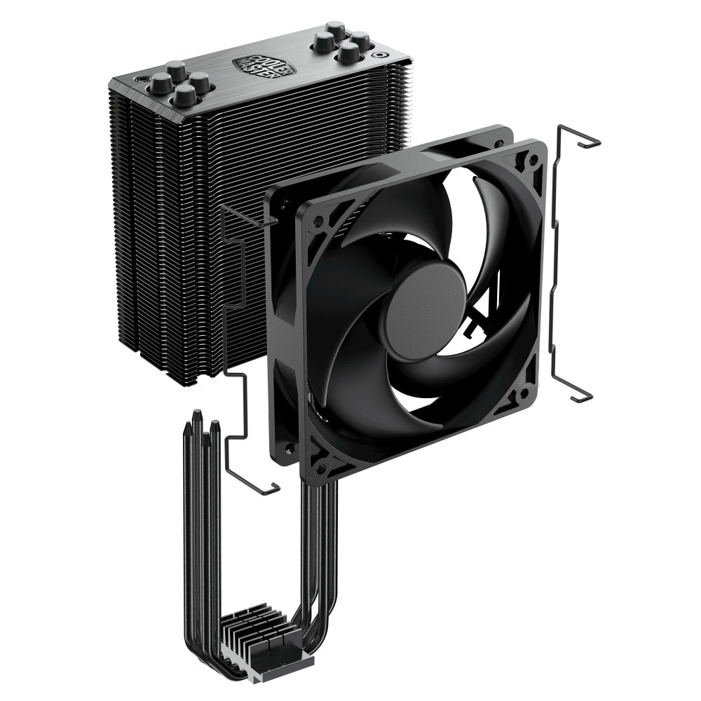 Ventilador P/Cpu Cooler Master (Rr-212S-20Pk-R2) Hyper 212 Blackenfriamiento Aire4 Tubos2000 Rpm