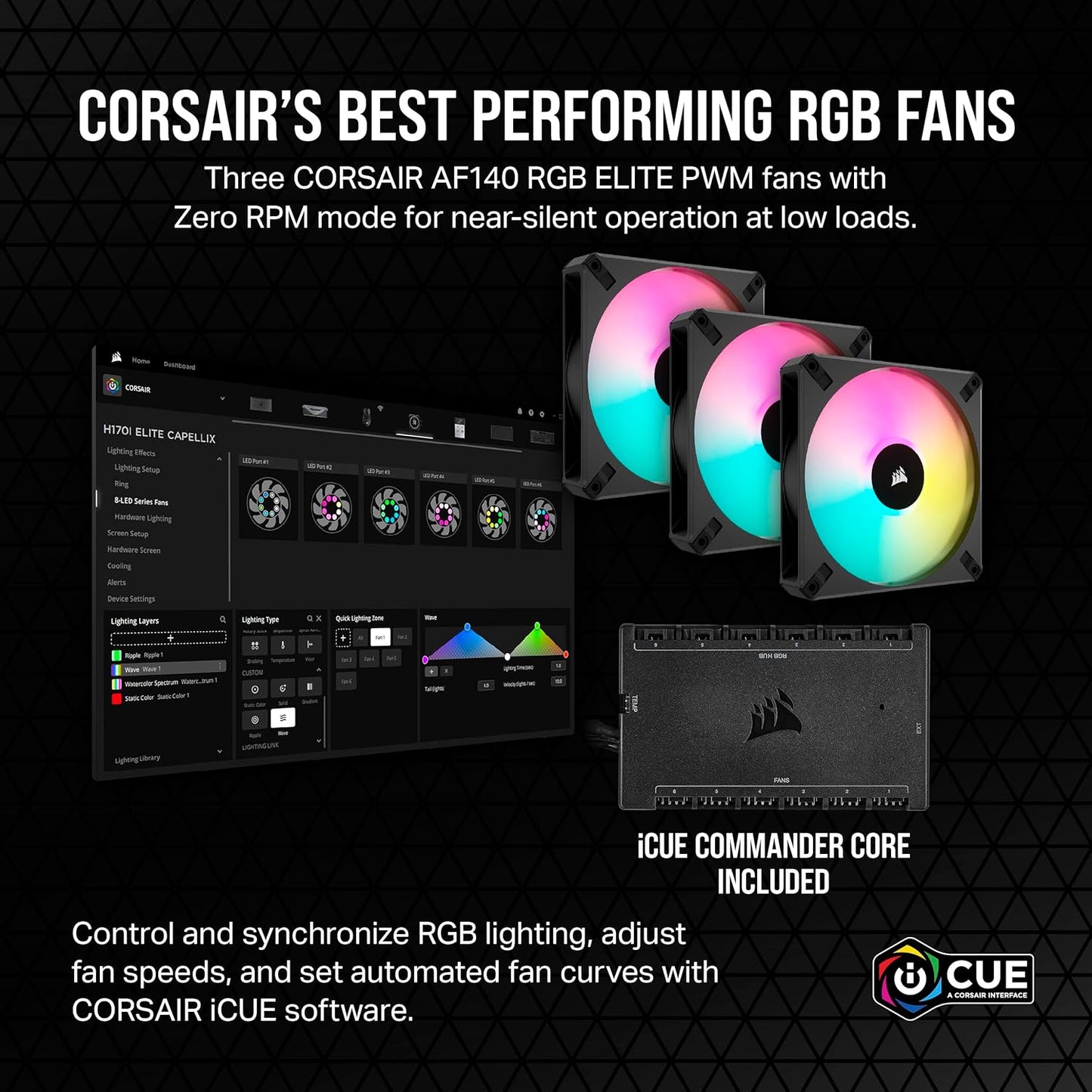 Ventilador P/Cpu Corsair (Cw-9060071-Ww) Icue H170I Elite Capellix,420Mm,3 Fans,Enfriamiento Liquid