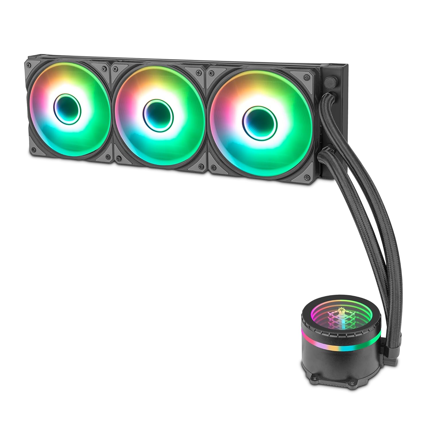 Ventilador P/Cpu Yeyian (Ytt-360Al-01) 360Mm,3*Fan 120Mm,Rgb Bomba Y Vent., Enfriamiento Liquido